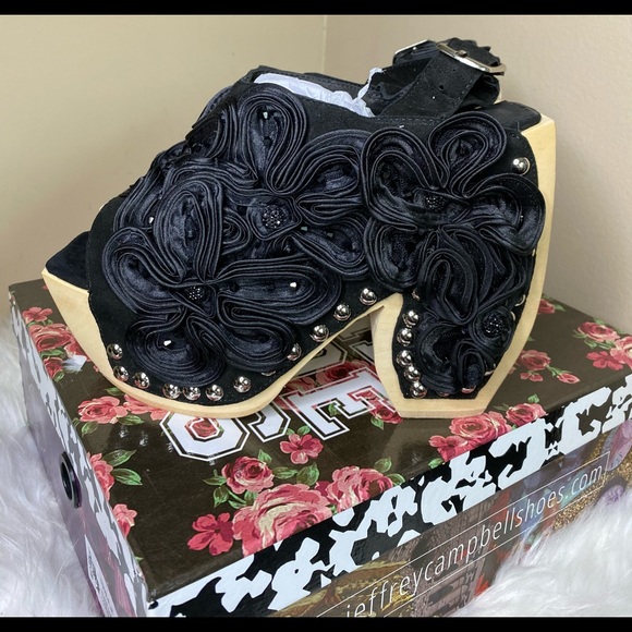 Jeffrey Campbell Vintage Flower Suede Shoes - Picture 5 of 15